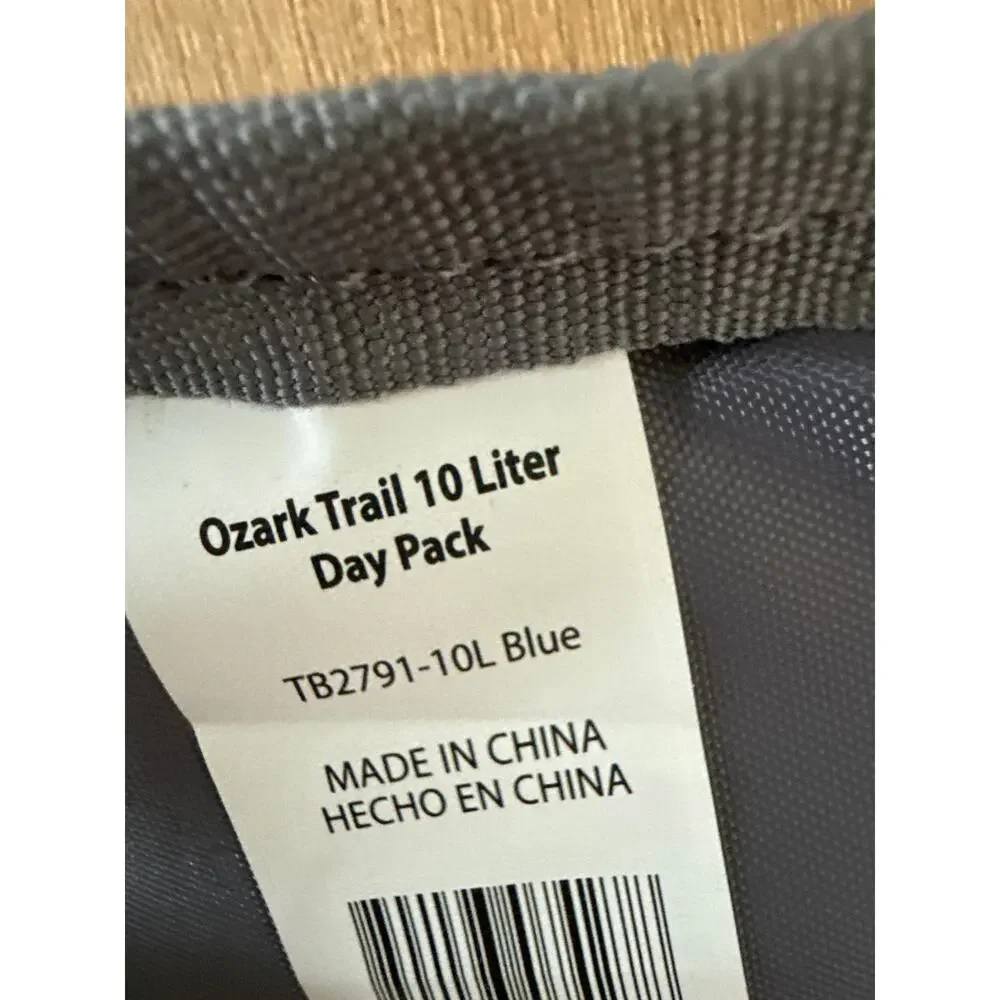 Ozark Trail 10 Liter Daypack Blue Backpack Hiking Day Trip Adventure